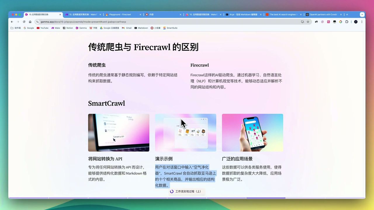 Make.com与Firecrawl工作流架构图