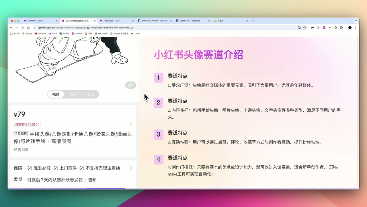 Social media avatar customization service