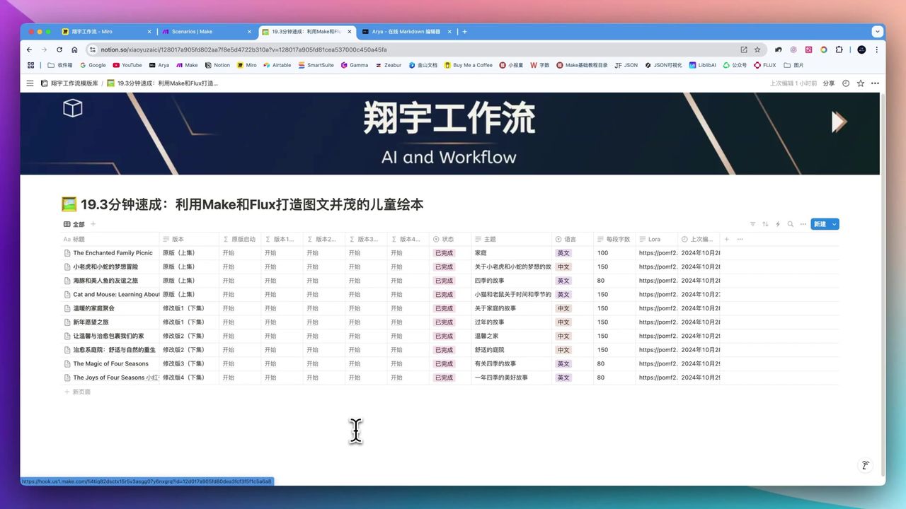 Original workflow output